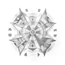 Dharma wheel tattoo design idea