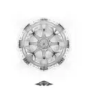 Dharma wheel tattoo design idea