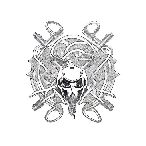 A sleek and detailed tattoo design featuring a motorcycle intertwined with a school building, symbolizing the client's passion for motorbikes and education tattoo design idea