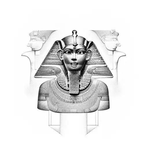 A composition of hieroglyphs intertwined with camera elements, symbolizing the fusion of ancient Egyptian culture and modern photography. tattoo design idea