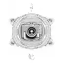 A composition of hieroglyphs intertwined with camera elements, symbolizing the fusion of ancient Egyptian culture and modern photography. tattoo design idea