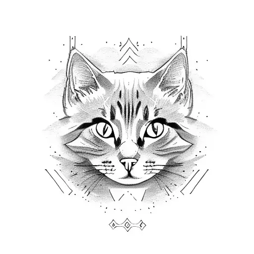 cat with name jerry tattoo design idea