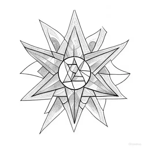 chaos star tattoo design idea