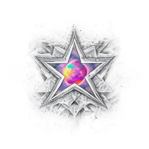 chaos star tattoo design idea