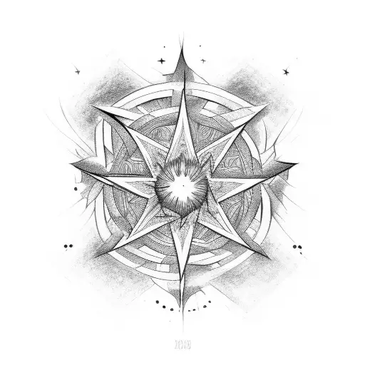 chaos star tattoo design idea