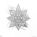 chaos star tattoo design idea