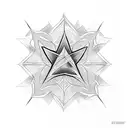 chaos star tattoo design idea