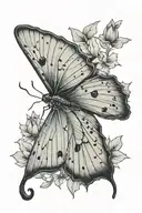 Luna moth resting tattoo design idea