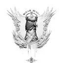 Roman soldier imperial eagle upper arm sleeve tattoo design idea