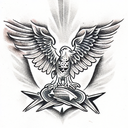 roman eagle tattoo design idea