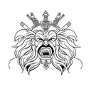narasimha  tattoo design idea