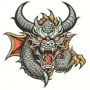 demon dragon tattoo design idea