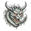 demon dragon tattoo design idea