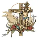 crucifixion scene tattoo design idea