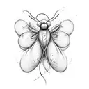 A worm coming out from cocoon and flying out as a butterfly tattoo design idea
