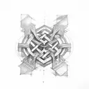 futhark chain line tattoo design idea