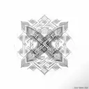 futhark chain line tattoo design idea