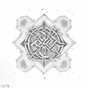 futhark chain line tattoo design idea