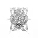 futhark chain line tattoo design idea