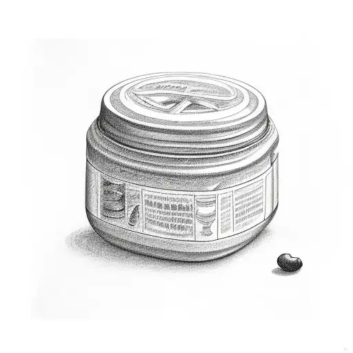 peanut butter jar tattoo design idea