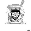 peanut butter jar tattoo design idea