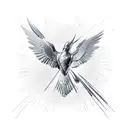 Mockingjay with "i am as radiant as the sun" tattoo design idea