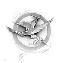 Mockingjay with "i am as radiant as the sun" tattoo design idea