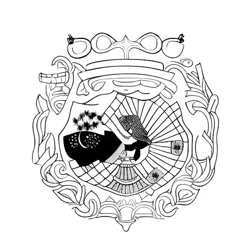 kangooroo, brazil flag, australia flag tattoo design idea