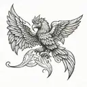 Griffin head with wings surrounding  tattoo design idea