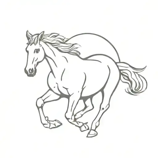 camp spirit horse tattoo design idea