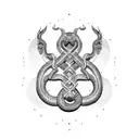 world serpent, thor, hammer of thor, nordic tattoo design idea