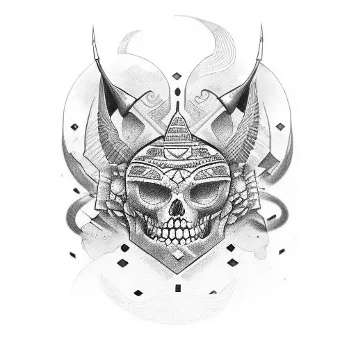 tatuaje de un guerrero maya tattoo design idea