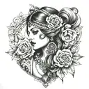 gypsy tattoo design idea