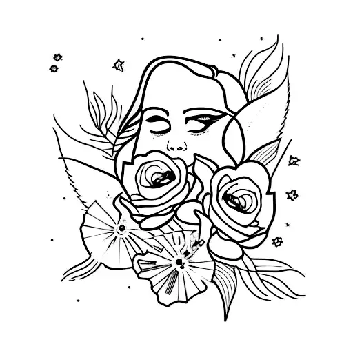 Cherry lana del rey tattoo design idea