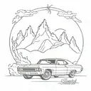 1967 Chevrolet Impala and game of thrones tattoo design idea