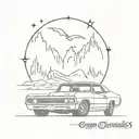 1967 Chevrolet Impala and game of thrones tattoo design idea