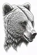 3 Grizzly bear head  tattoo design idea