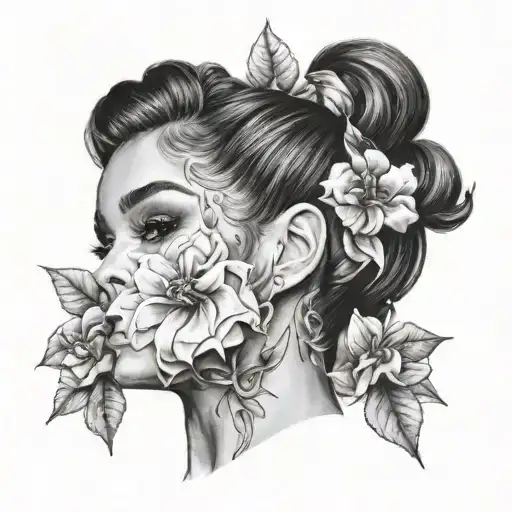 from "god is a woman" by ariana grande tattoo design idea