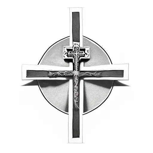 catholic cross tattoo design idea