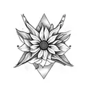 cardinal, sunflower, cowboy silhouette, apple blossom, religious tattoo design idea