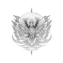 black phoenix tattoo design idea
