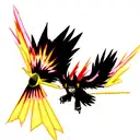 black phoenix tattoo design idea