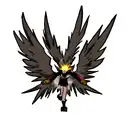 black phoenix tattoo design idea