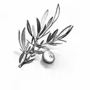 two olive branches  tattoo design idea