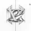 the letter "A" written with the names "Anita, Audrey, Andrew" tattoo design idea
