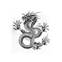 Chinese dragon shadow tattoo design idea