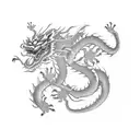 Chinese dragon shadow tattoo design idea