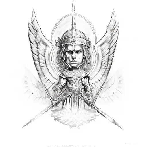 archangel Michael  tattoo design idea
