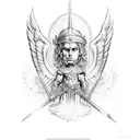 archangel Michael  tattoo design idea
