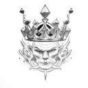 a broken crown tattoo design idea